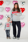 Mom & Kid - "Mama's Little Bestie & Buddy" Gray Top | Sparkle in Pink