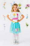 "Eggstra Sassy" Chenille Patch Tutu Skirt Set | Sparkle in Pink