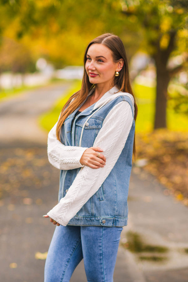 Mom & Me - Hooded Denim Jacket