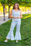 Mom & Me - White & Blue Floral Jumpsuit | Sparkle in Pink