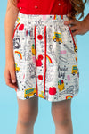 Red & White Pearl Doodle Skirt Set | Sparkle in Pink