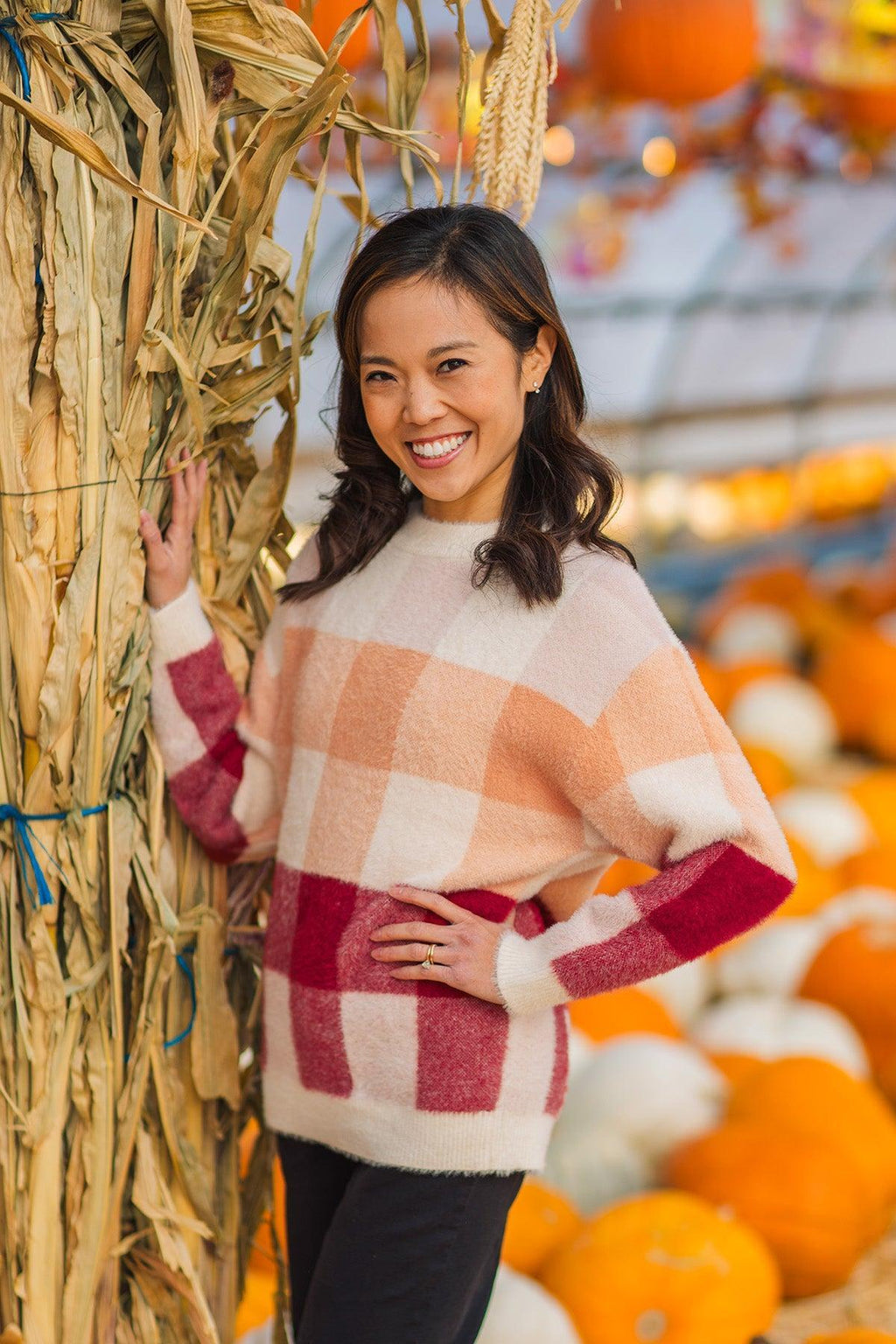 Mom & Me - Cozy Checkered Sweater