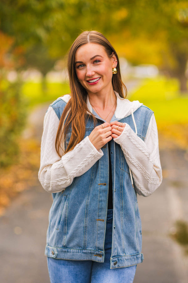 Mom & Me - Hooded Denim Jacket