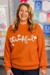 Mom & Me - "Thankful" Orange Pearl Sweater