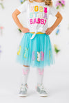 "Eggstra Sassy" Chenille Patch Tutu Skirt Set | Sparkle in Pink