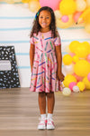 Mom & Me - Pink Glitter Crayon Dress | Sparkle in Pink