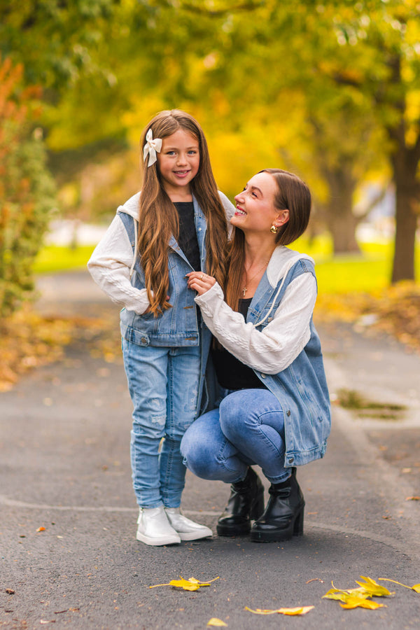 Mom & Me - Hooded Denim Jacket