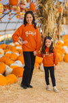 Mom & Me - "Thankful" Orange Pearl Sweater