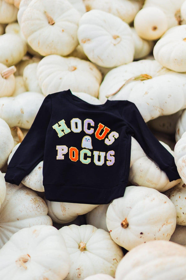 Mom & Me - "Hocus Pocus" Black Chenille Patch Top | Sparkle in Pink