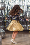 Gold Sequin Star Dress