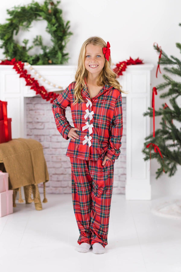 Red & Green Plaid Family Pajama Set - AND PET BANDANA!