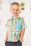 Mint Bunny Peep Button Down | Sparkle in Pink
