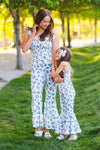 Mom & Me - White & Blue Floral Jumpsuit | Sparkle in Pink