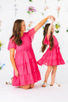 Mom & Me - Swiss Dot Dress | Sparkle in Pink