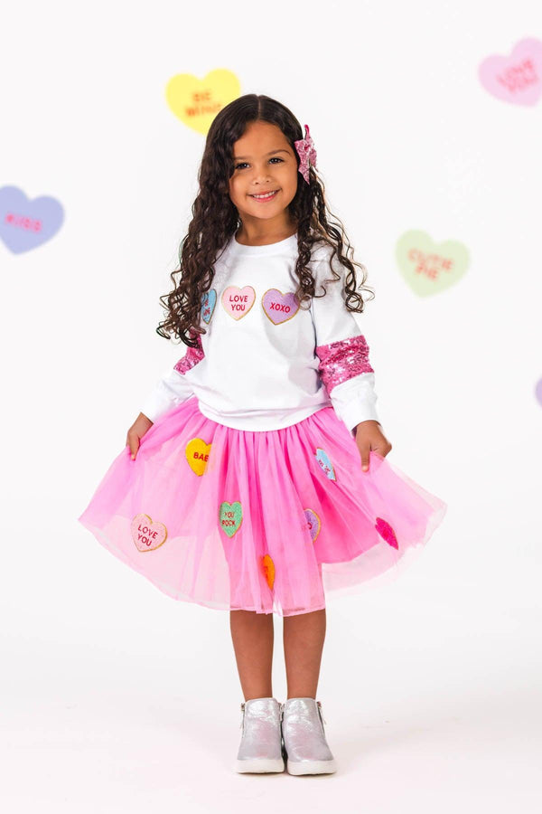 Candy Hearts Tutu Skirt Set