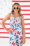 Mom & Me - Red White & Blue Bow Jumpsuit | Sparkle in Pink