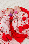 Bamboo Sweet Cherry Double Sided Blanket | Sparkle in Pink