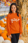 Mom & Me - "Thankful" Orange Pearl Sweater