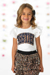 "Besties" Cheetah Sequin Skirt Set | Sparkle in Pink