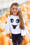 Black & White Ghost Distressed Legging Set | Sparkle in Pink