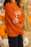 Mom & Me - "Thankful" Orange Pearl Sweater