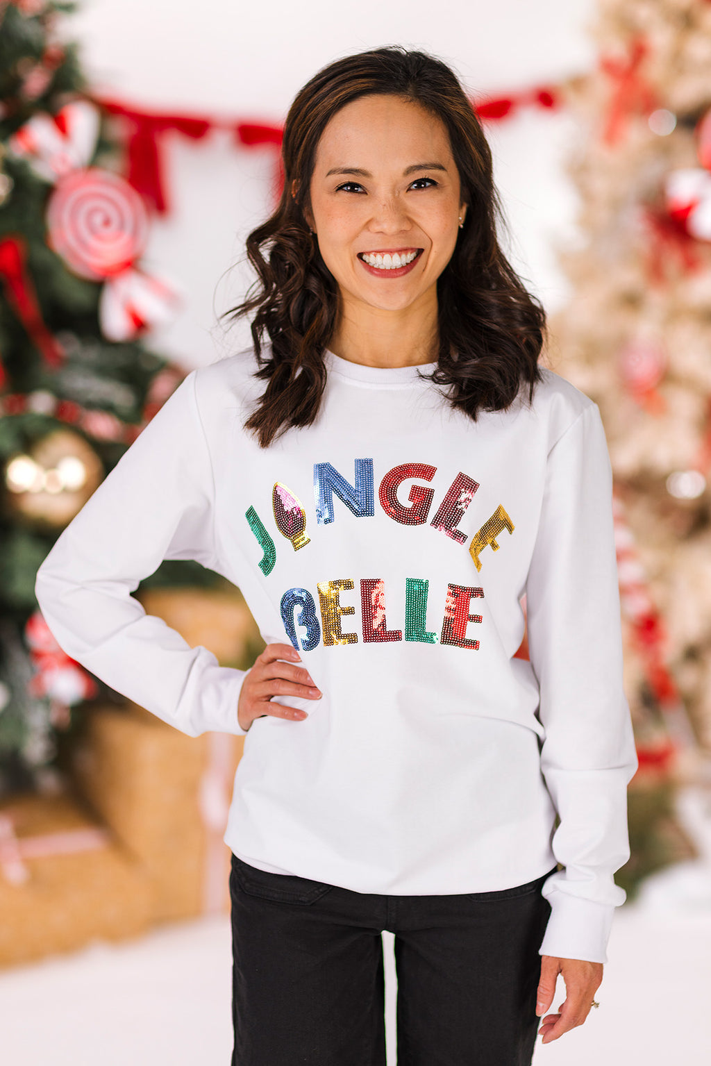 Mom & Me - "Jingle Belle & Jingle Baby" Skirt Set | Sparkle in Pink