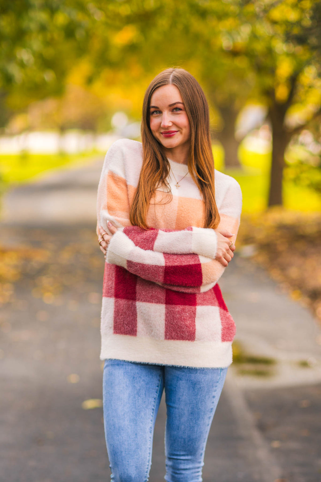 Mom & Me - Cozy Checkered Sweater