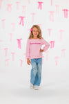 Mom & Me - "Born To Yap" Pink Long Sleeve Top