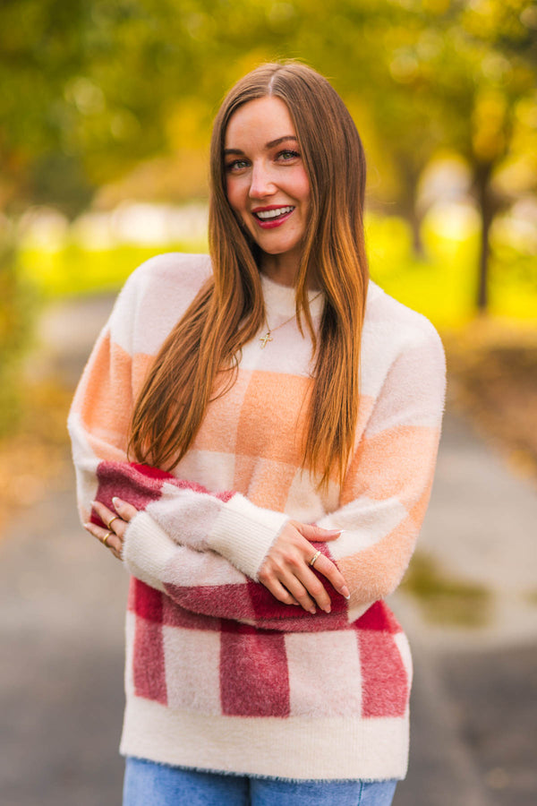 Mom & Me - Cozy Checkered Sweater