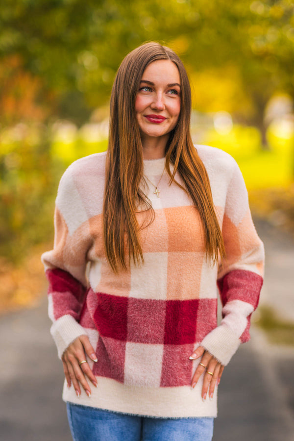 Mom & Me - Cozy Checkered Sweater