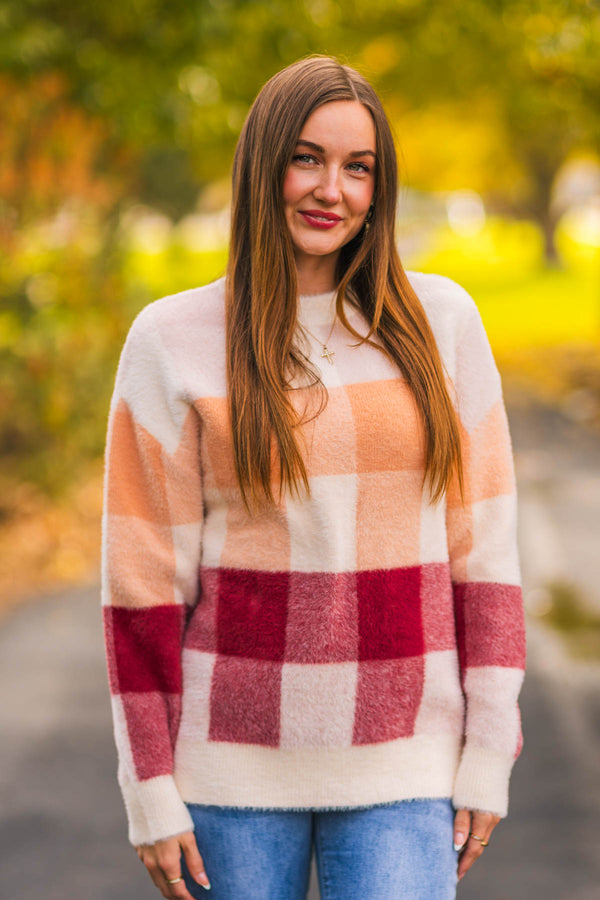 Mom & Me - Cozy Checkered Sweater
