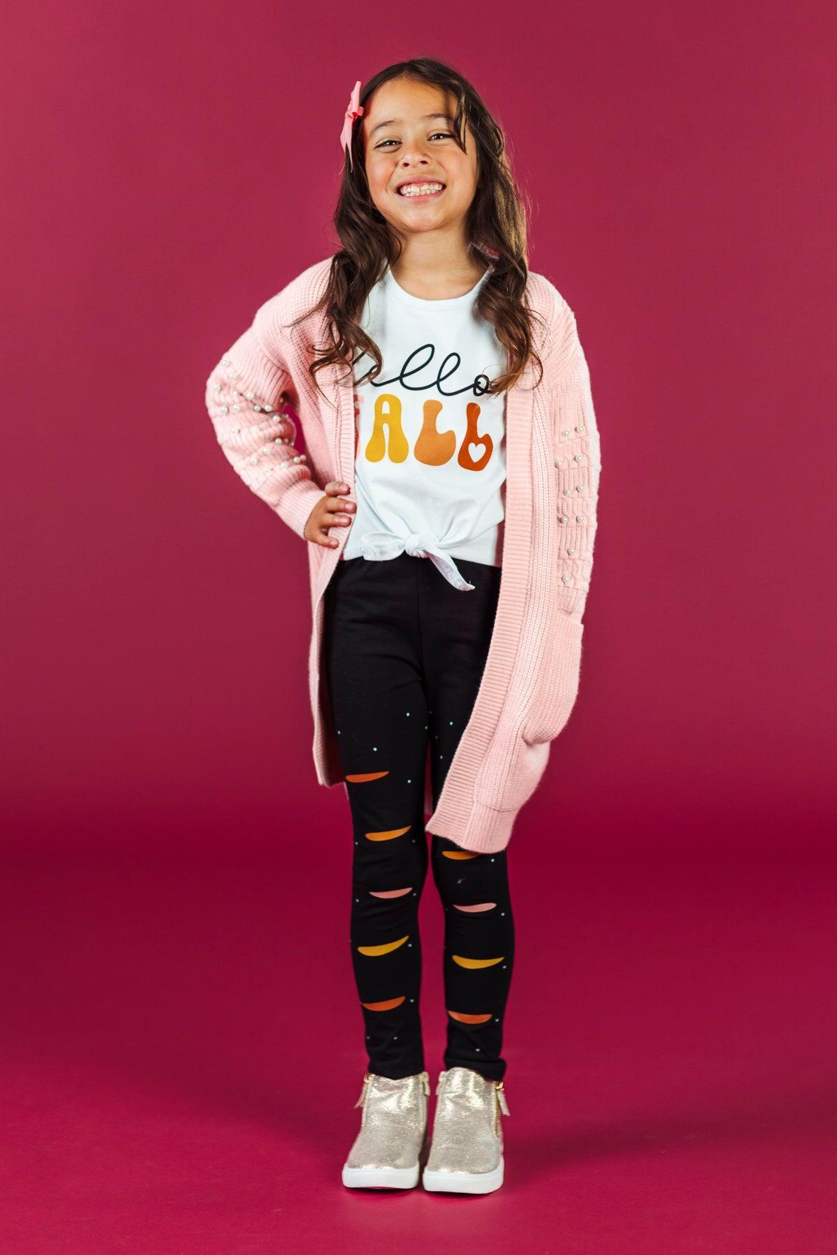 "Hello Fall" Black Legging Set