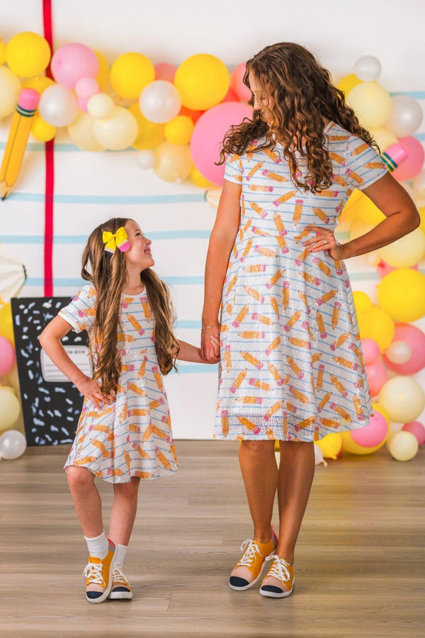 Mom & Me - Sequin Pencil Dress | Sparkle in Pink