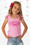 "Besties" Denim Short Set | Sparkle in Pink