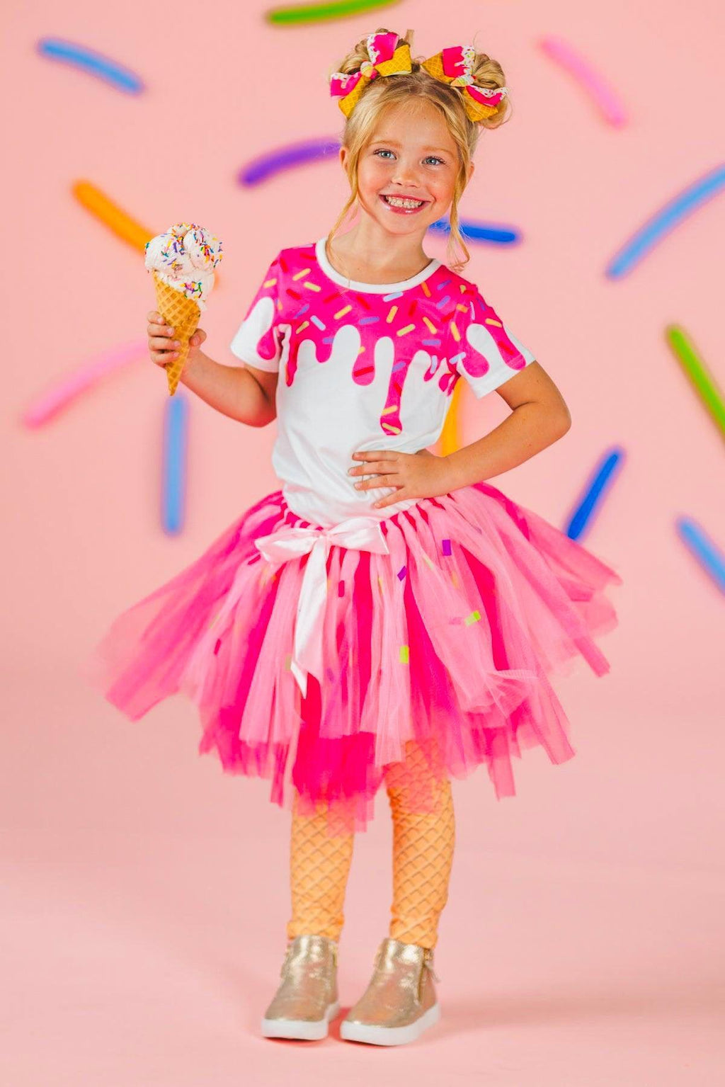 Pink Sprinkle Ice Cream Cone Costume Set Pink Sprinkle Ice Cream Cone Costume Set