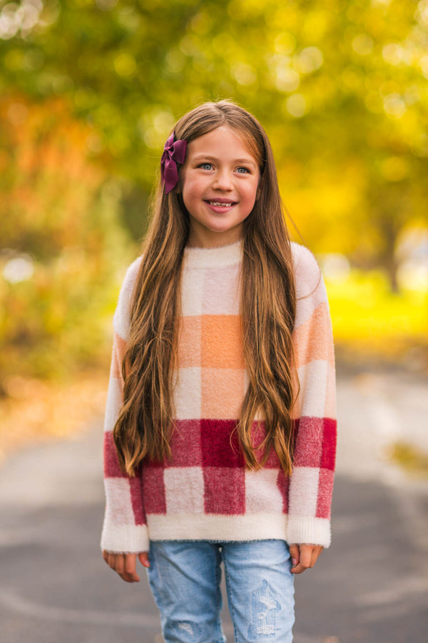 Mom & Me - Cozy Checkered Sweater