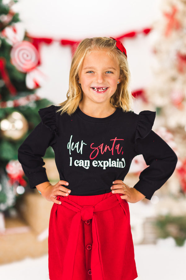 "Dear Santa, I Can Explain" Matching Boy or Girl Set