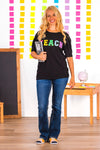 "Teach" Short Sleeve Top | Sparkle in Pink