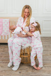 Blushing Bows Waffle Knit Blanket | Sparkle in Pink