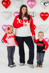 Mom & Kid - "Love" Chenille Patch Top | Sparkle in Pink