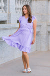 Mom & Me - Lavender Polka Dot Ruffle Dress | Sparkle in Pink