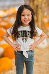 "Thankful" Cheetah Bow Denim Flare Set