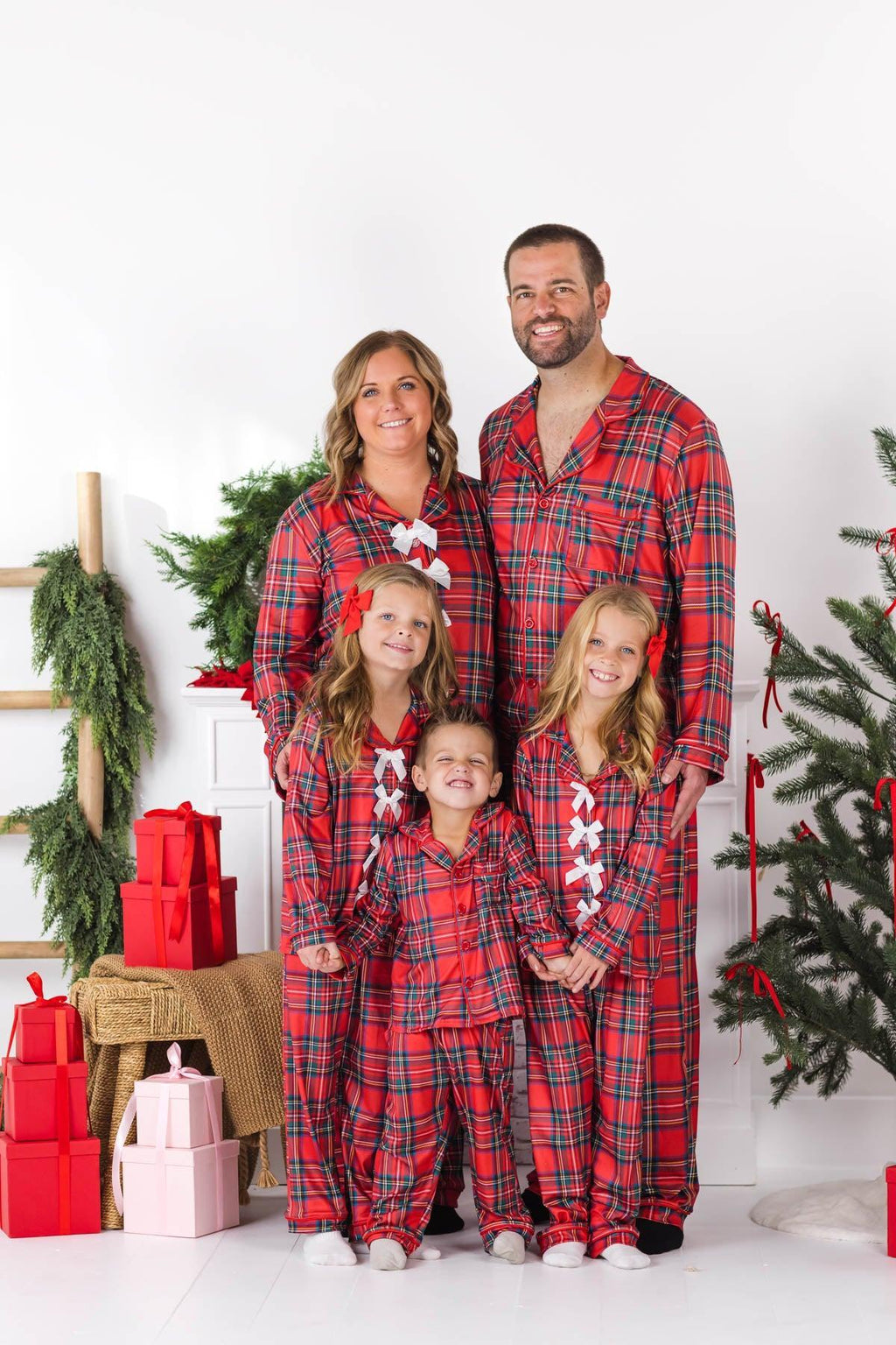 Red & Green Plaid Family Pajama Set - AND PET BANDANA!
