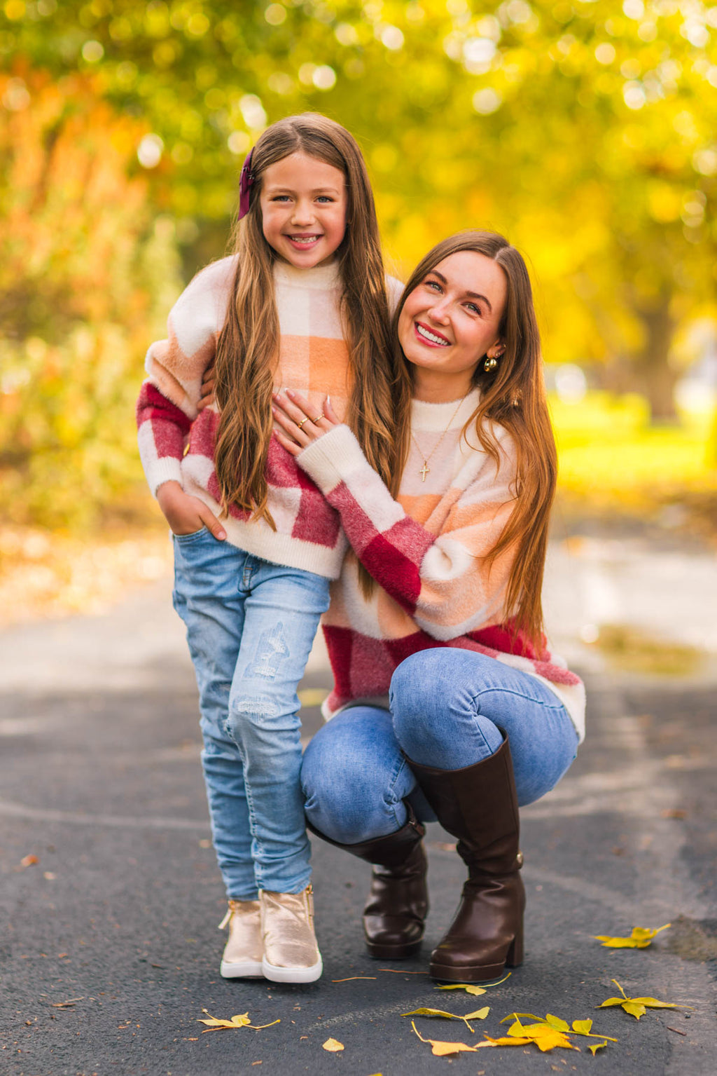 Mom & Me - Cozy Checkered Sweater