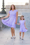 Mom & Me - Lavender Polka Dot Ruffle Dress | Sparkle in Pink
