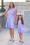 Mom & Me - Lavender Polka Dot Ruffle Dress | Sparkle in Pink