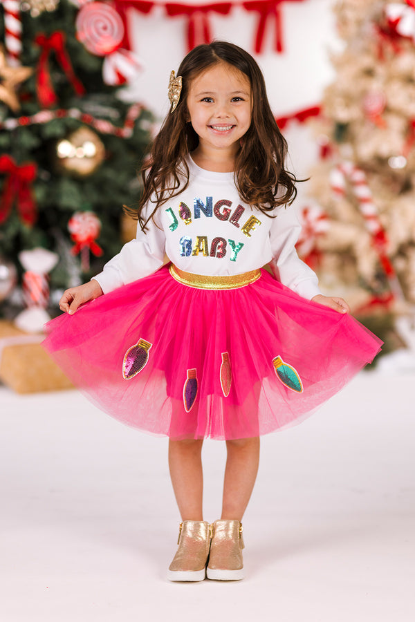 Mom & Me - "Jingle Belle & Jingle Baby" Skirt Set | Sparkle in Pink