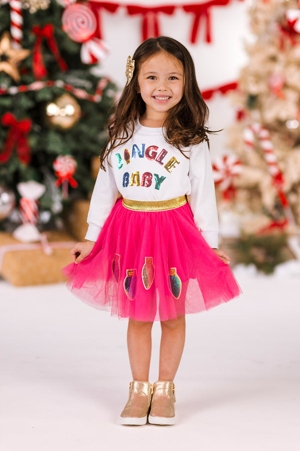 Mom & Me - "Jingle Belle & Jingle Baby" Skirt Set | Sparkle in Pink