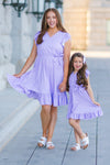 Mom & Me - Lavender Polka Dot Ruffle Dress | Sparkle in Pink