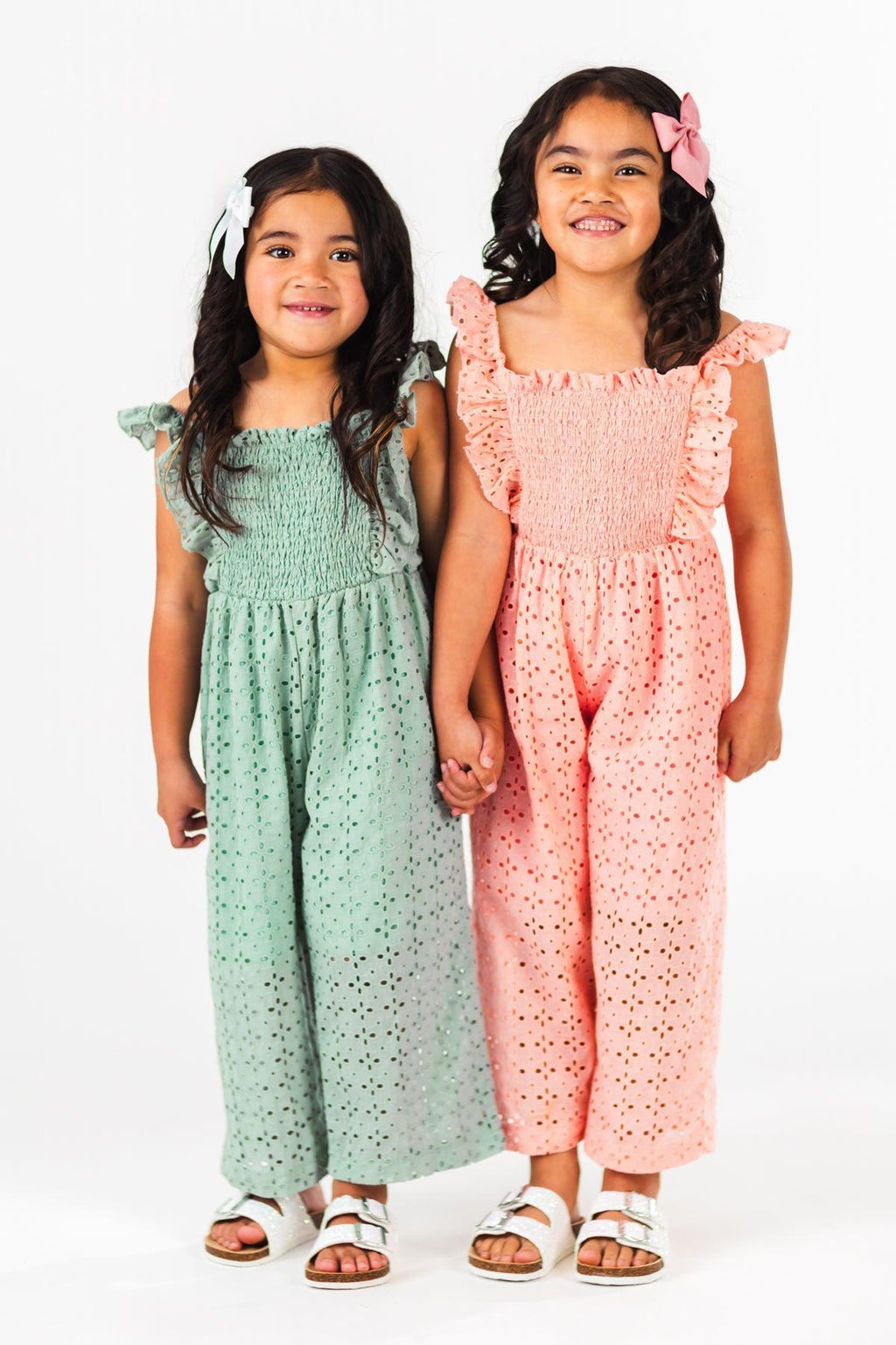 Eyelet Lace Jumpsuit | Sparkle in Pink